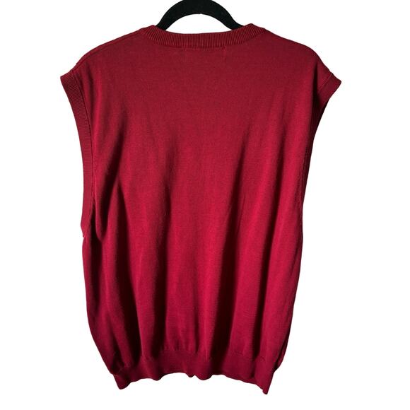 Oscar de la Renta Red Pullover Sweater Vest Men's Size XXL - Picture 3 of 4